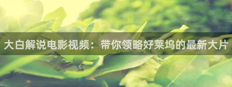 樱花视频网站下载：大白解说电影视频：带你领略好莱坞的最新大片